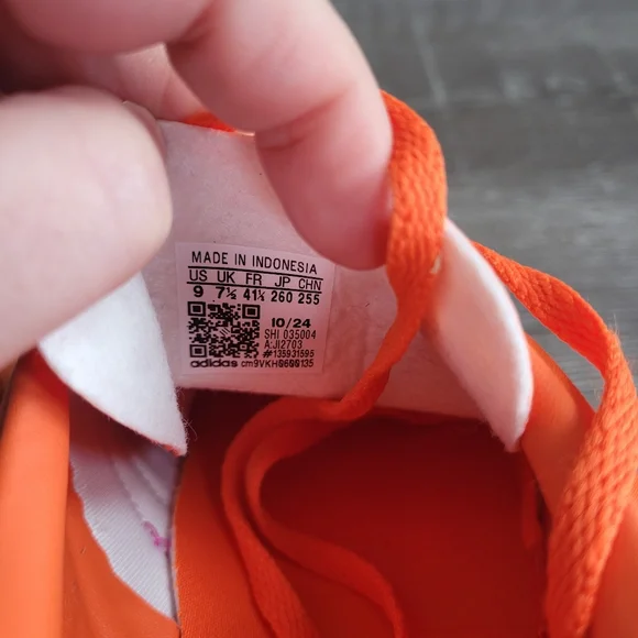 ADIDAS Orange Purple Gazelle Bold Lace Up Sneakers Size 9 - Picture 7 of 15